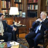 Συνάντηση του Προέδρου της Δημοκρατίας Κωνσταντίνου Αν. Τασούλα με τον Πρύτανη του Εθνικού και Καποδιστριακού Πανεπιστημίου Αθηνών Γεράσιμο Σιάσο